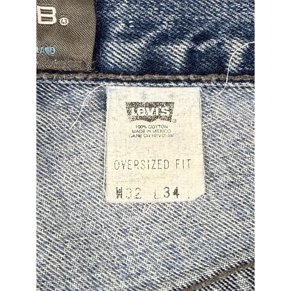 Vtg Levis SilverTab Oversized Fit Jeans Light Wash Blue 32x34 Baggy Skater Y2K